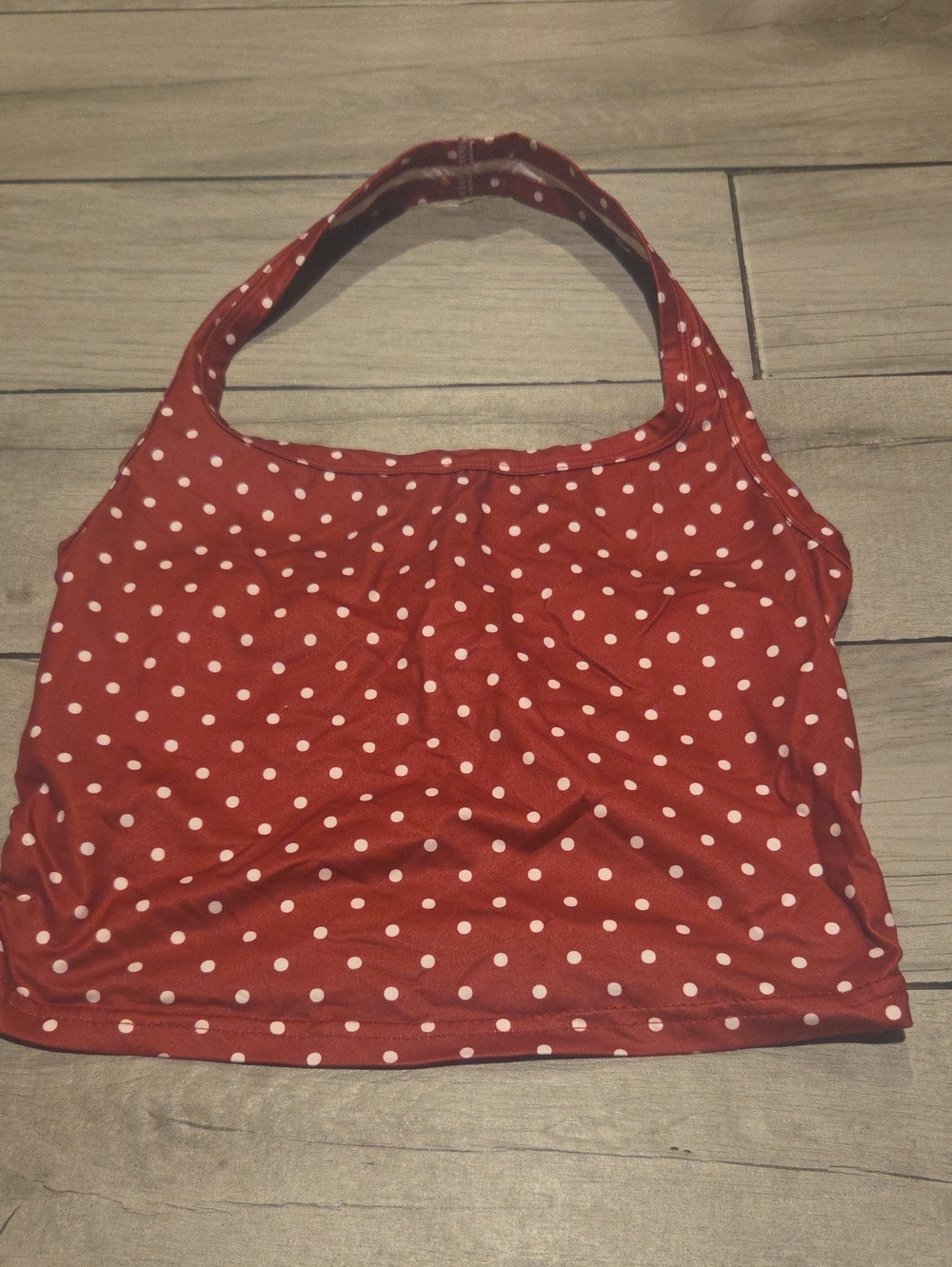 Red Polka Dot Halter Top